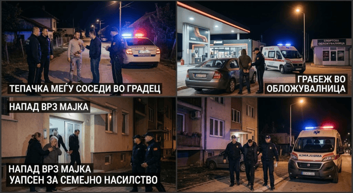 Уапсени разбојник и семеен насилник, регистрирана и тепачка во Градец